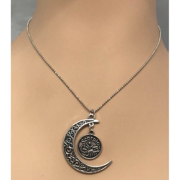 Filigree Celtic Crescent Moon Scorpio Zodiac - Picture 5 of 9